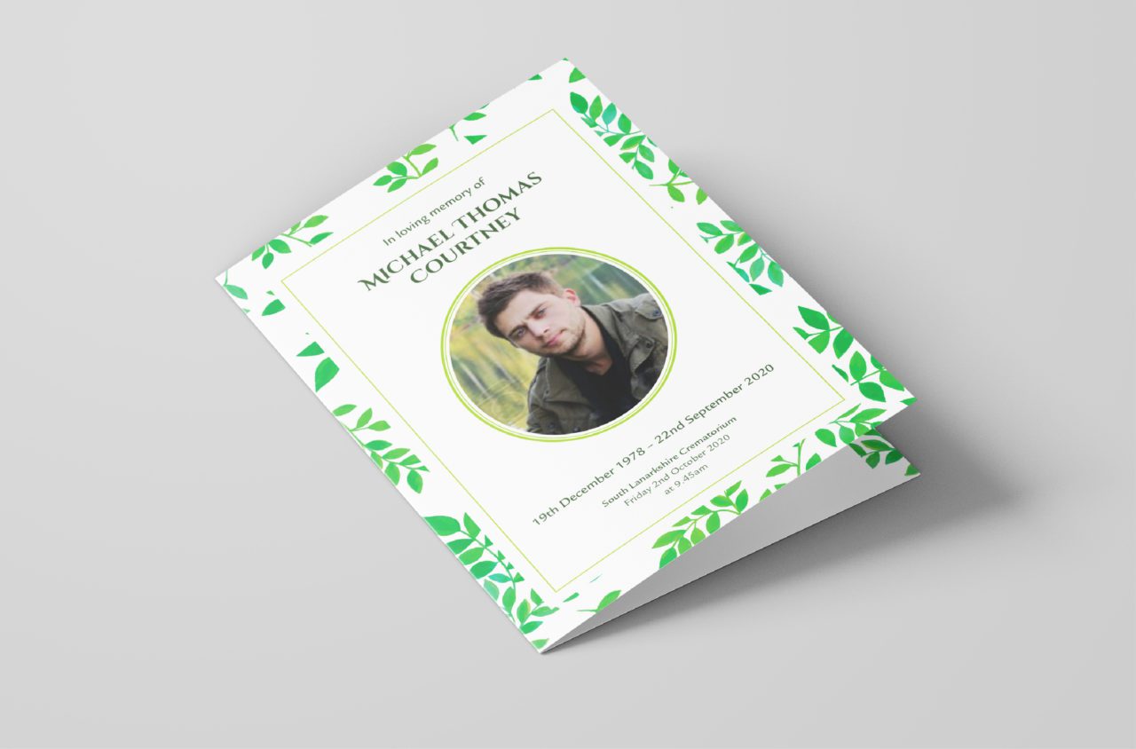 Funeral Orders of Service Glasgow Creative Printers